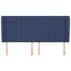 vidaXL Testiera ad Orecchio Blu 203x23x118/128 cm in Tessuto