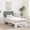 vidaXL Letto con Testiera Rivestita Grigio chiaro 90 x 190 cm