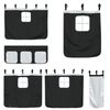 vidaXL Letto a Soppalco con Tende Bambini Bianco e Nero 80x200 cm Pino