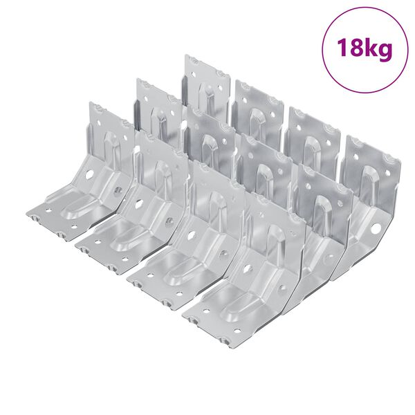vidaXL Supporto 212 pcs Zincato 106 x 55 x 1,5mm Acciaio
