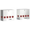 vidaXL Feeder per pollo 2 Argento 60,5 x 29 x 51 cm 25 kg