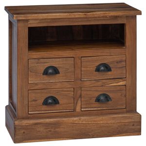 vidaXL Armadio Naturale 60 x 30 x 60 cm Legno di teak solido