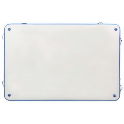 vidaXL Tappeto Galleggiante Gonfiabile Blu e Bianco 200x150x15 cm