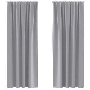 vidaXL Tende Blackout con Anelli 2 pz Grigio Chiaro 245 x 140 cm