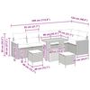 vidaXL Set Divano da Giardino 9 pcs Nero polyrattan