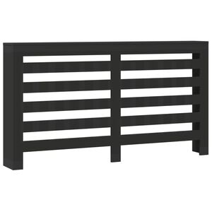 vidaXL Copertura Termosifone Nera 175x20x82 cm in Legno Multistrato
