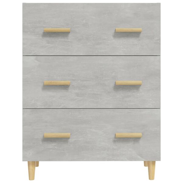 vidaXL Credenza Grigio Cemento 70x34x90 cm in Legno Multistrato