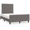 vidaXL Giroletto senza Materasso Grigio 120x190 cm Similpelle