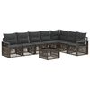 vidaXL Set Divano da Giardino 8 pcs Grigio polyrattan