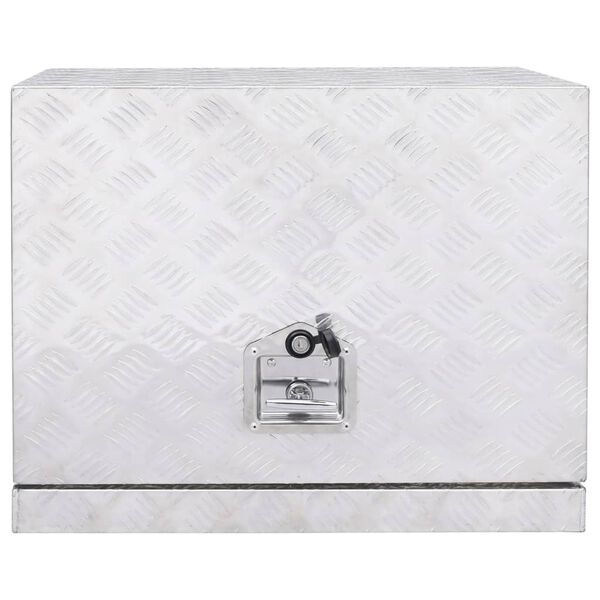 vidaXL Cassetta in Alluminio 62x40x50 cm Argento