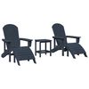 vidaXL Mobili da lounge da giardino 3 pcs Navy 38 x 38 x 46cm Plastica