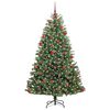 vidaXL Albero di Natale Artificiale con Rami Pieghevoli Verde 180 cm
