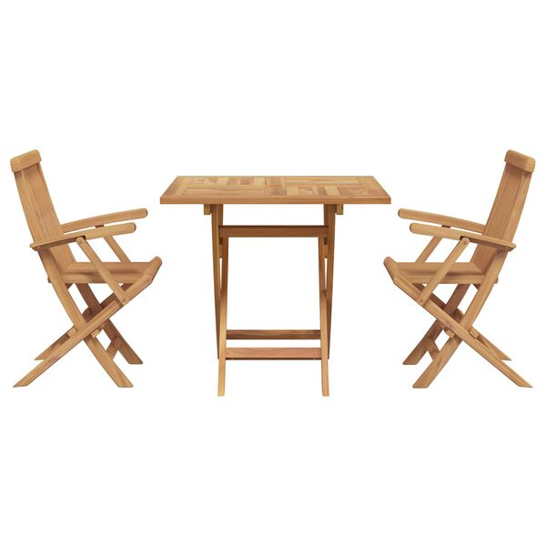 vidaXL Set da Pranzo per Giardino 3 pcs Marrone