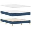 vidaXL Letto a Sorgente LED con materasso Blu 140 x 190 cm Tessuto