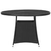 vidaXL Set da Pranzo da Giardino 7 pz in Polyrattan Nero