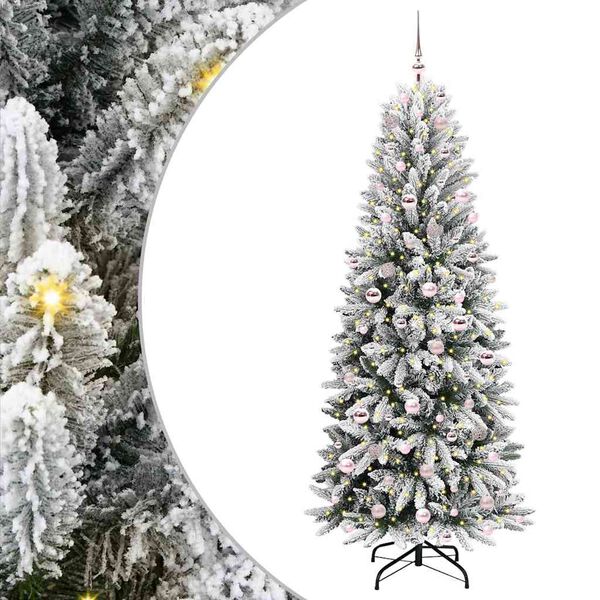 vidaXL Albero di Natale artificiale con 300 LED Bianco 210 cm