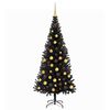 vidaXL Albero di Natale con 300 LED con supporto Nero 180 cm PVC