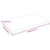 vidaXL Piano Tavolo Marrone Chiaro 80x50x(2-4) cm Rovere Non Trattato