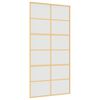 vidaXL Porta Scorrevole Oro 102,5x205 Vetro Smerigliato ESG Alluminio