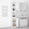 vidaXL Mobile da Bagno Bianco Lucido 32x34x188,5 cm Legno Multistrato