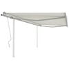 vidaXL Tendone manuale 4,5 x 3,5 m Crema 100% Poliestere