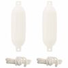 vidaXL Fendini per barche 2 pz &Oslash; 14 x 50 cm Bianco PVC