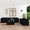 vidaXL Set Divani da Giardino 8 pz con Cuscini in Polyrattan Nero