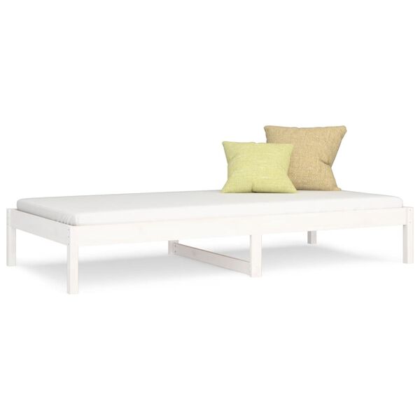 vidaXL Dormeuse senza Materasso Bianca 80x200 cm Legno Massello Pino