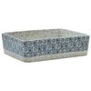 vidaXL Lavabo Appoggio Grigio e Blu Rettangolare 46x35,5x13cm Ceramica