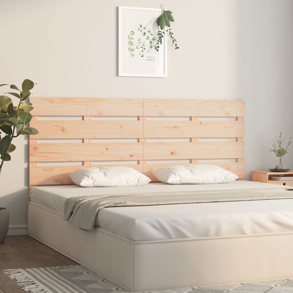 vidaXL Testiera per Letto 200x3x80 cm in Legno Massello di Pino