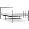 vidaXL Giroletto con Testiera e Pediera Metallo Nero 107x203 cm