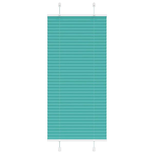vidaXL Tenda Plissettata Verde petrolio 60x100 cm Larghezza Tessuto