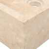 vidaXL Lavello 45x30x12 cm Marmo Lucido Crema