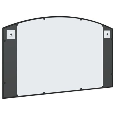 vidaXL Specchio da Parete Nero 100x60 cm Arco in Ferro