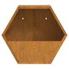 vidaXL Fioriere da Parete 2 pz Ruggine in Acciaio Corten 30x10x25 cm