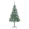 vidaXL Albero di Natale artificiale Verde 180 cm PVC e Acciaio