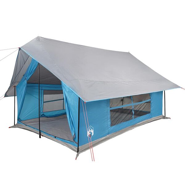 vidaXL Tenda da Campeggio per 5 Persone Blu Impermeabile