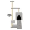 vidaXL Albero per Gatti con Tiragraffi in Sisal Grigio Chiaro 130,5 cm