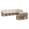 vidaXL Set Divano da Giardino 8 pz Beige polyrattan