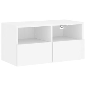 vidaXL Mobile TV a Parete Bianco 60x30x30 cm in Legno Multistrato
