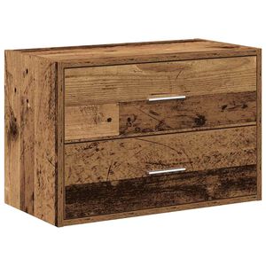 vidaXL Armadio con 2 Cassetti Legno Antico 60x31x40 cm in Truciolato