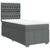 vidaXL Giroletto a Molle con Materasso Grigio Scuro 100x200 cm Tessuto