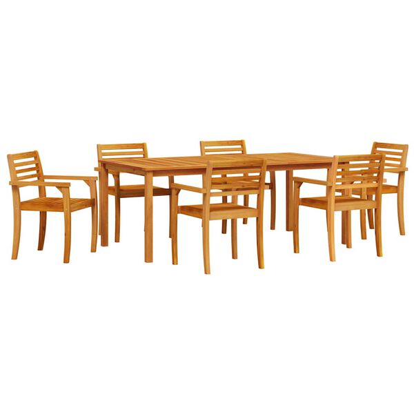 vidaXL Set da Pranzo per Giardino 9 pcs Marrone