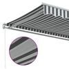 vidaXL Tenda da Sole Retrattile Manuale Antracite e Bianco 300x250 cm