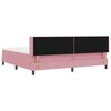 vidaXL Letto a molle con materasso Rosa 200 x 200 cm Poliestere