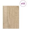 vidaXL Pannelli decorativi 12 pcs rovere sonoma 21 x 30 x 0.3 cm
