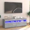 vidaXL Mobile Porta TV con Luci LED Grigio Sonoma 120x35x40 cmcm