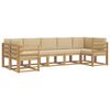 vidaXL Set di divani da esterno 7 pz Bianco e Beige