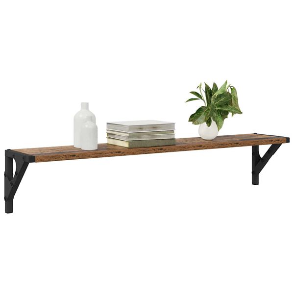 vidaXL Scaffali da parete 2 pcs Legno vecchio 80 x 15 x 15,5 cm