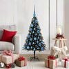 vidaXL Albero di Natale con 150 LED con supporto Nero 120 cm PVC